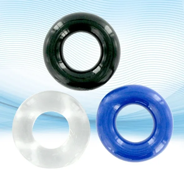 Trzy pierścienie na penisa - XLsucker Stretchy Cockrings