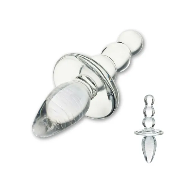 Plug analny szklany – Glas Titus Beaded Glass Butt Plug