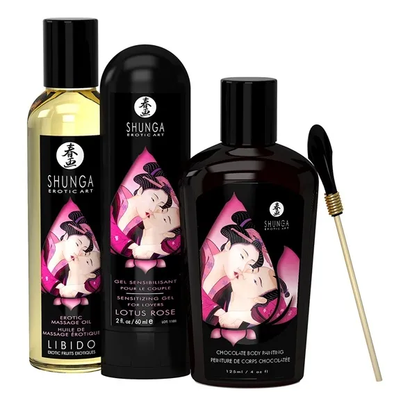 Zestaw olejków erotycznych - Shunga Touch Of Romance Collection