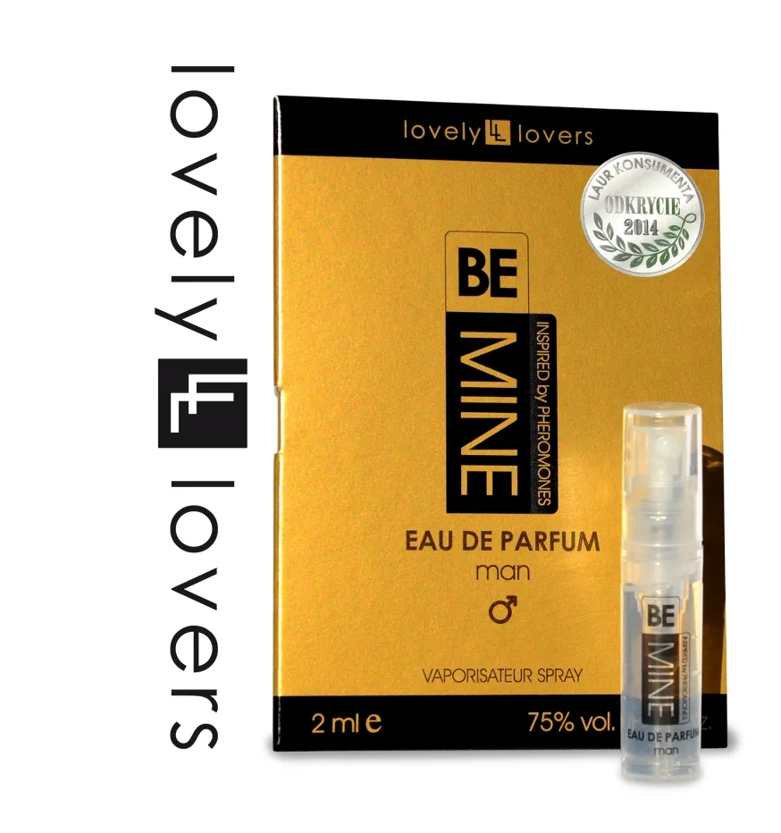 Kieszonkowe Perfumy męskie z feromonami zapachowymi - LOVELY LOVERS BeMINE eau de parfum MAN 2ml