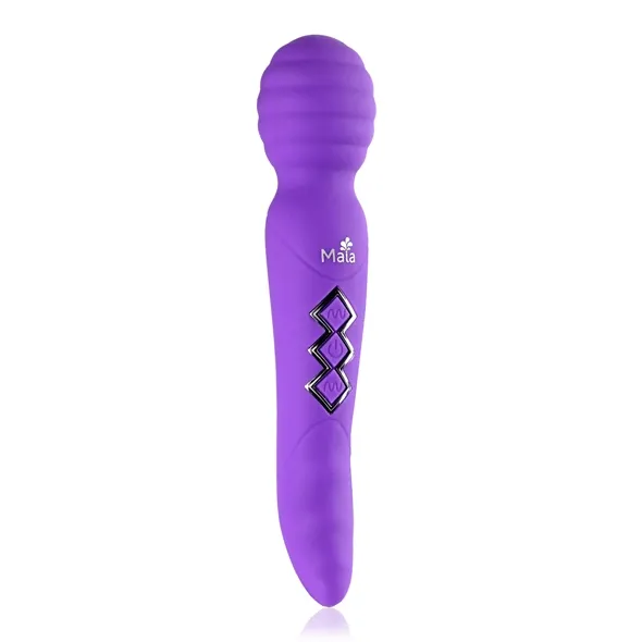Masażer wibrator - Maia Toys Twistty Rechargable Dual Wand Purple