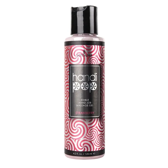 Żel do robótek ręcznych - Sensuva Handipop Hand Job Massage Gel 125 ml Truskawka