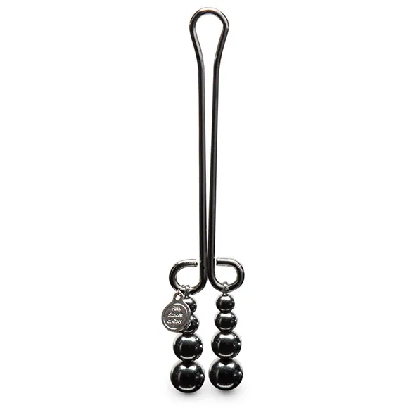 Klips na łechtaczkę - Fifty Shades of Grey Darker Just Sensation Beaded Clitoral Clamp