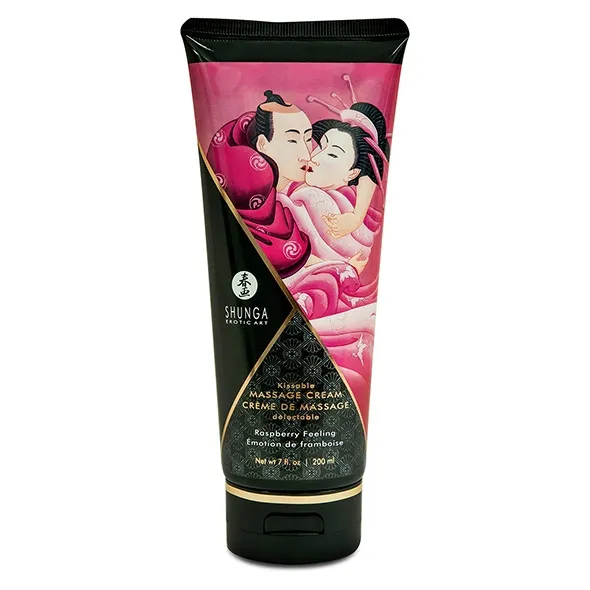 Krem do masażu ciała - Shunga Massage Cream 200 ml Maliny