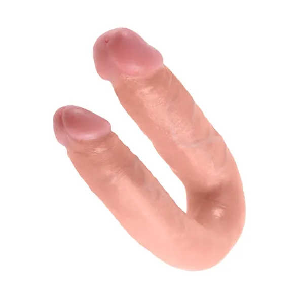 Podwójne dildo - King Cock U-Shaped Double Trouble Medium Flesh Średnie