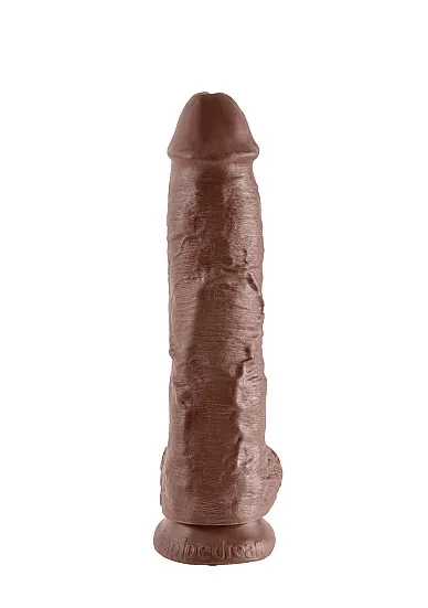 Pipedream King Cook - Sztuczny penis brązowy , jądra, PVC - 26cm (10")
