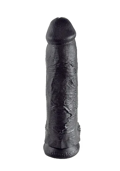 Pipedream King Cock - dildo REALISTYCZNE czarne z jądrami - 30cm (12")