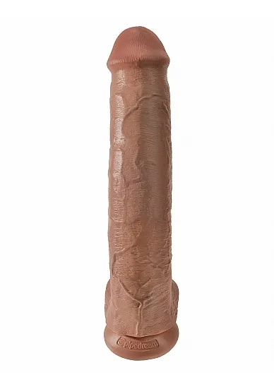 Pipedream King Cook - dildo realistyczne GRUBY OLBRZYM śniady PVC jądra - 38cm (15")