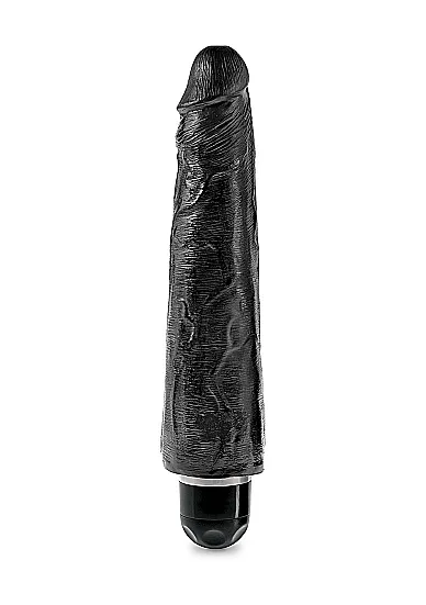 Pipedream King Cock -  dildo realistyczne WIBRACJE czarne PVC - 23cm (9")