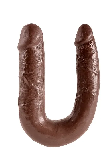 Pipedream King Cock - dildo DWIE GRUBOŚCI PODWÓJNE brązowe PVC - ŚREDNIE