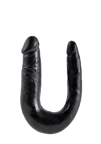 Pipedream King Cock - dildo DWIE GRUBOŚCI PODWÓJNE czarne PVC - MAŁE