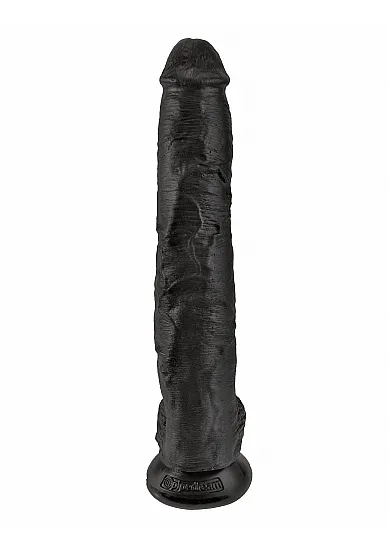 Pipedream King Cock - dildo realistyczne z jądrami JAK PRAWDZIWE czarne 36cm (14")