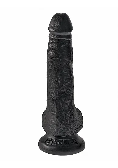Pipedream King Cock - dildo realistyczne z jądrami JAK PRAWDZIWE czarne 15cm (6")