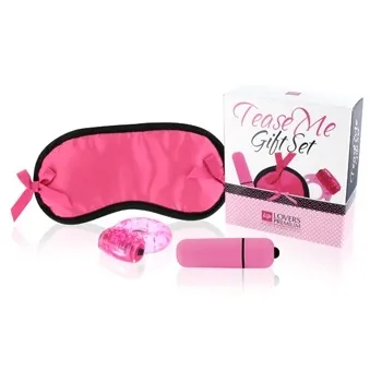 Zestaw erotycznych gadżetów LoversPremium - Tease Me Gift Set różowy
