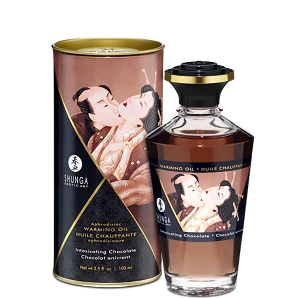 Olejek stymulujący rozgrzewający - Shunga Aphrodisiac Warming Oil 100 ml Czekolada