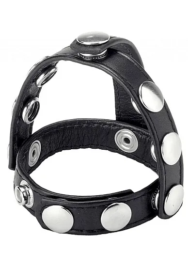 XR BRANDS STRICT - Uprząż z dildo i jądrami