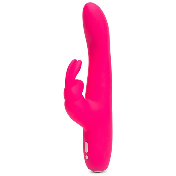 Wibrator wygięty ze stymulatorem - Happy Rabbit Slimline Curve USB Rechargeable Rabbit Vibrator