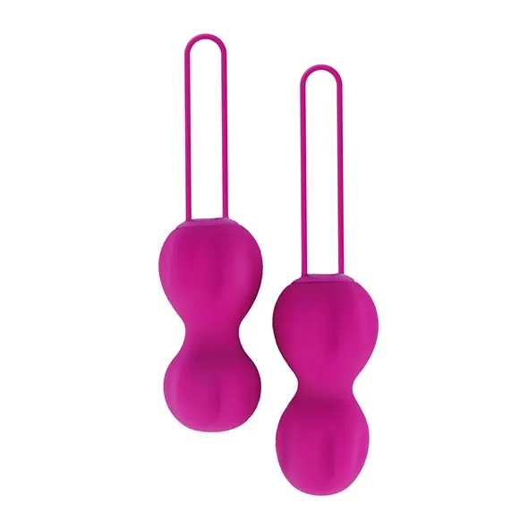 Zestaw podwójny do ćwiczeń mięśni kegla - Nomi Tang IntiMate Kegel Set Plus   Czerwony