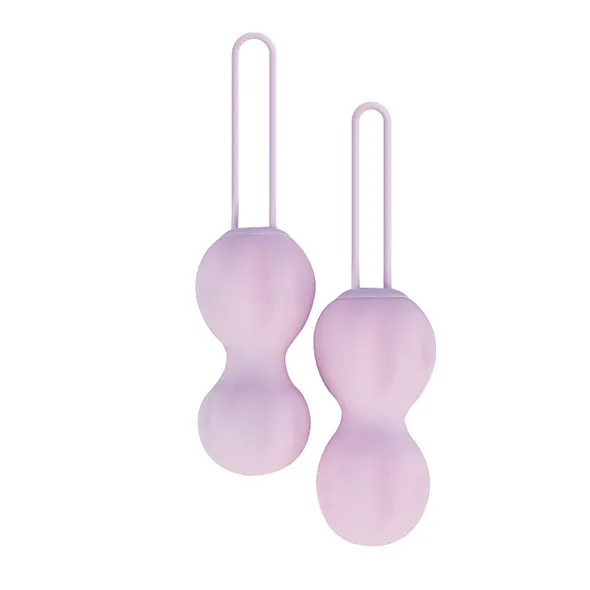 Zestaw podwójny  do ćwiczeń mięśni kegla - Nomi Tang IntiMate Kegel Set Plus   Różowy