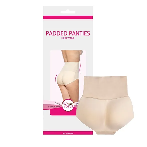 Majtki powiększające pośladki, wysoki stan - Bye Bra Padded Panties High Waist S