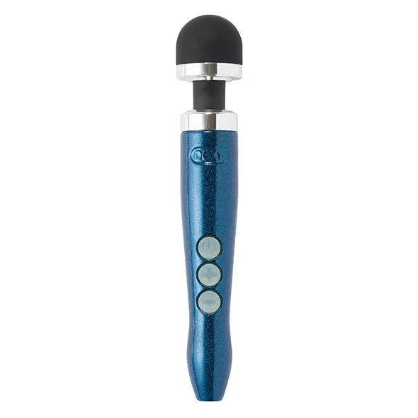Masażer łechtaczki - Doxy Die Cast 3R Rechargeable Wand Massager Blue Flame