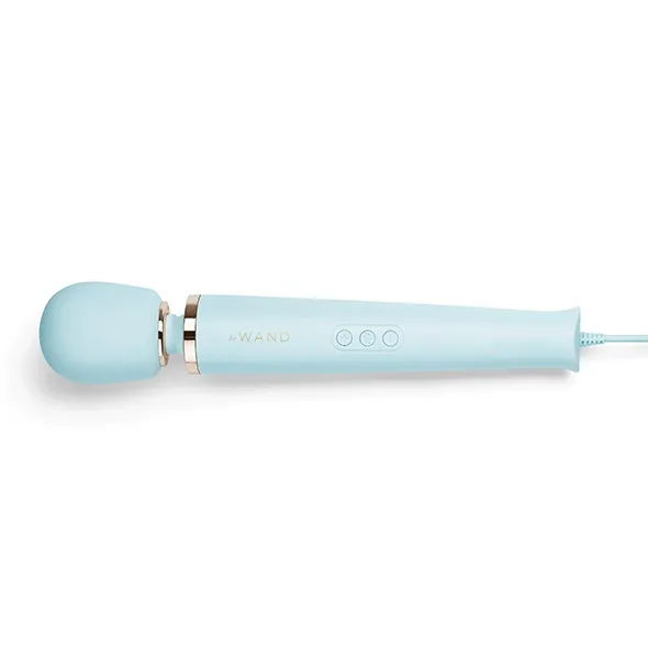 Masażer łechtaczki - Le Wand Powerful Plug-In Vibrating Massager   Niebieski