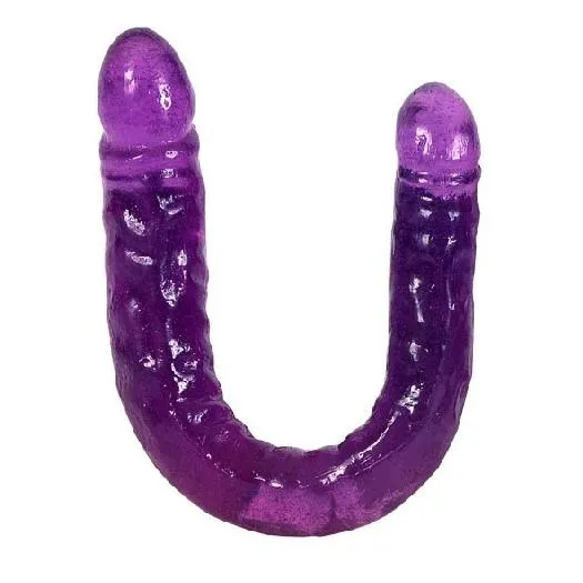 Podwójne dildo przezroczyste -  Jelly Double Dong