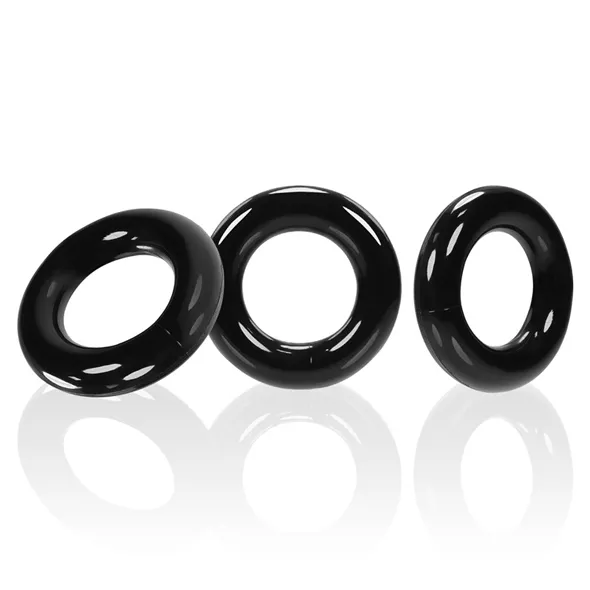 Zestaw 3 pierścienie na penisa - Oxballs Willy Rings 3-pack   Czarny