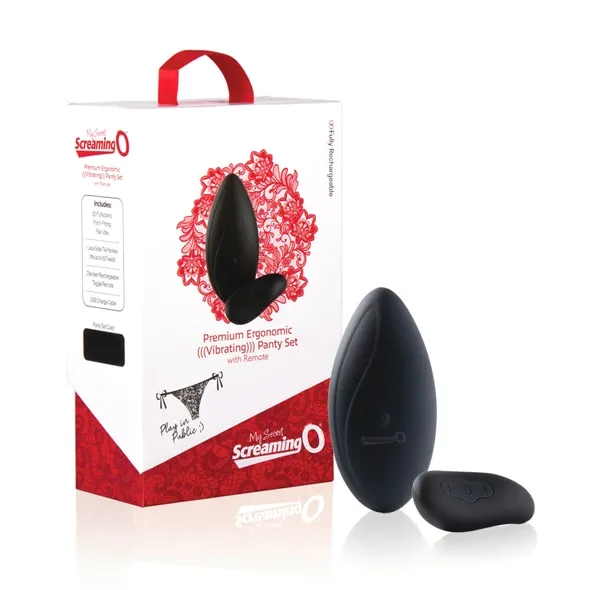 Wibrujące majteczki z pilotem - The Screaming O Premium Ergonomic Remote Panty Set