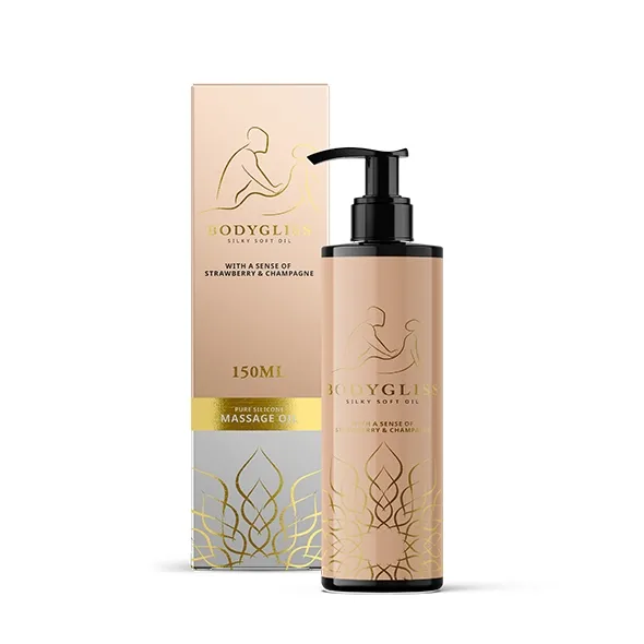 Olejek do masażu - BodyGliss Massage Collection Silky Soft Oil 150ml  Truskawki i szampan