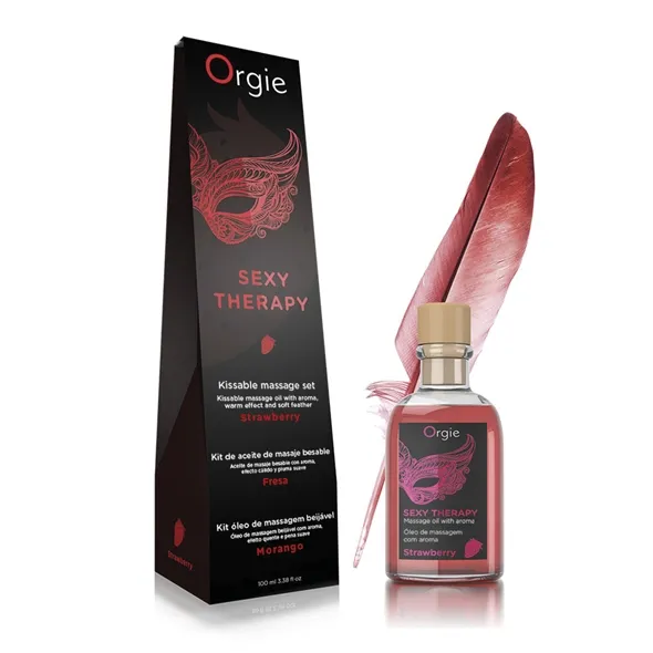 Zestaw do masażu ust - Orgie Lips Massage Kit 100 ml  Truskawka
