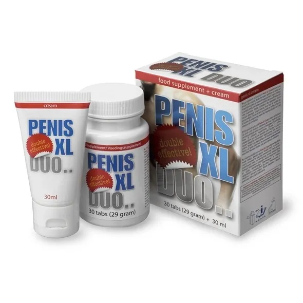 Zestaw dla mężczyzn - krem + tabletki powiększające penisa - Penis-XL-2 Duo-Pack