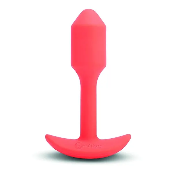 Korek wibrujący obciążony - B-Vibe Vibrating Snug Plug 1 S Pomarańczowy