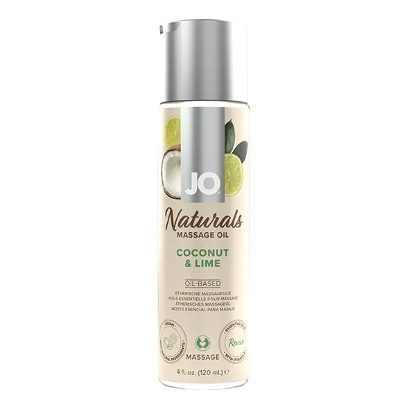 Naturalny olejek do masażu - System JO Naturals Massage Oil 120 ml Kokos i Limonka