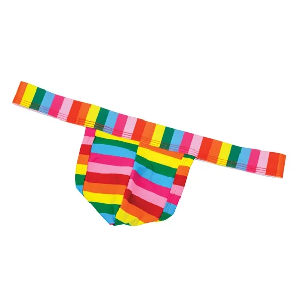 Tęczowe stringi męskie - Rainbow Mens Thong