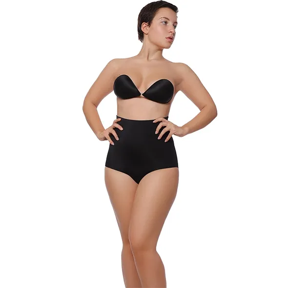 Majtki spłaszczające brzuch i powiększające pupę - Bye Bra Padded Panties High Waist Czarny S