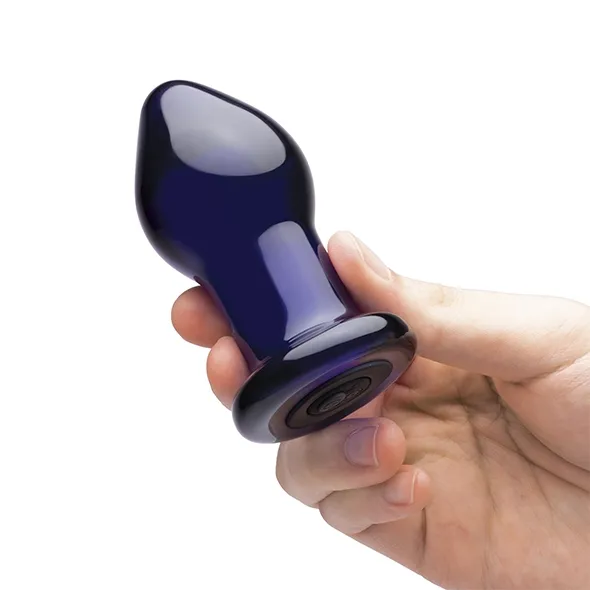 Szklany wibrujący korek analny - Glas Rechargeable Remote Controlled Vibrating Butt Plug