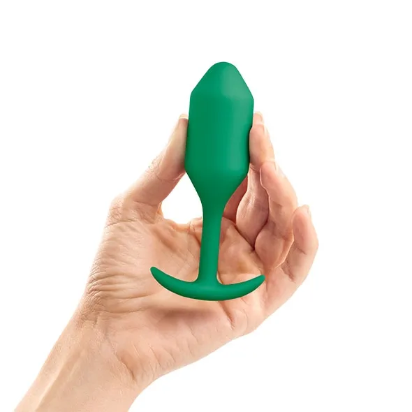 Plug analny z obciążnikiem - B-Vibe Snug Plug 2 Zielony