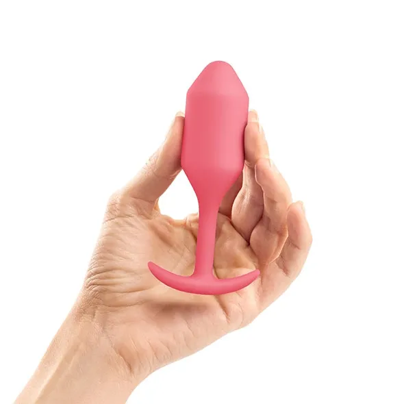 Plug analny z obciążnikiem - B-Vibe Snug Plug 2 Koralowy