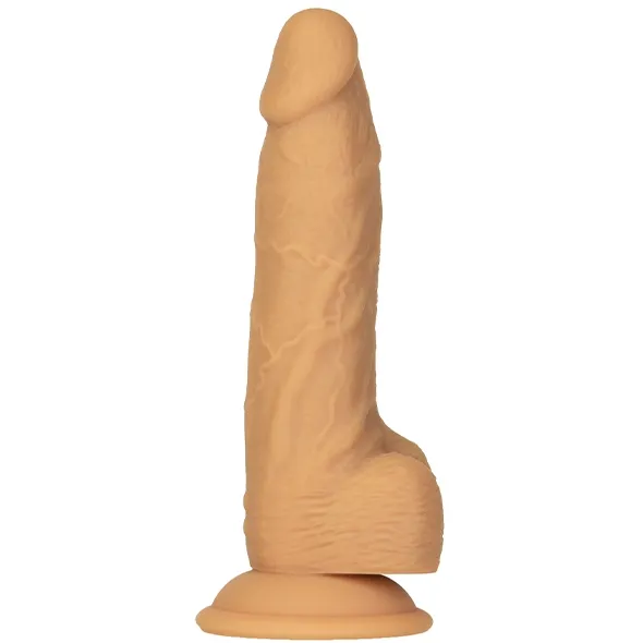 Realistyczny wibrator klasy premium z rotacją - Naked Addiction Rotating & Vibrating Dong with Remote Caramel 20 cm
