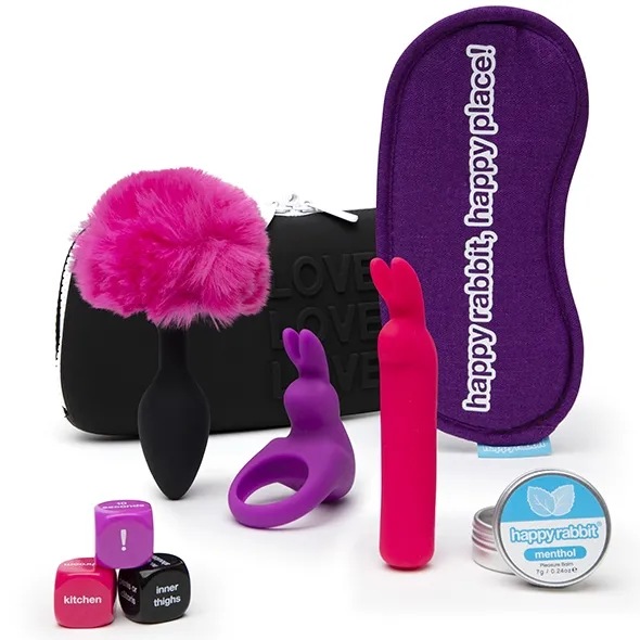 Zestaw sex akcesoriów dla par 7 sztuk - Happy Rabbit Clitoral Pleasure Kit 7 piece