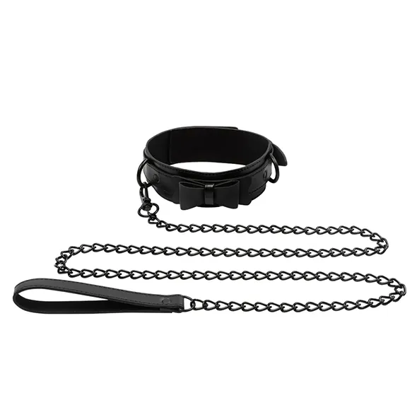 Zestaw BDSM smycz i obroża - Sportsheets Sincerely Bow Tie Collar Leash
