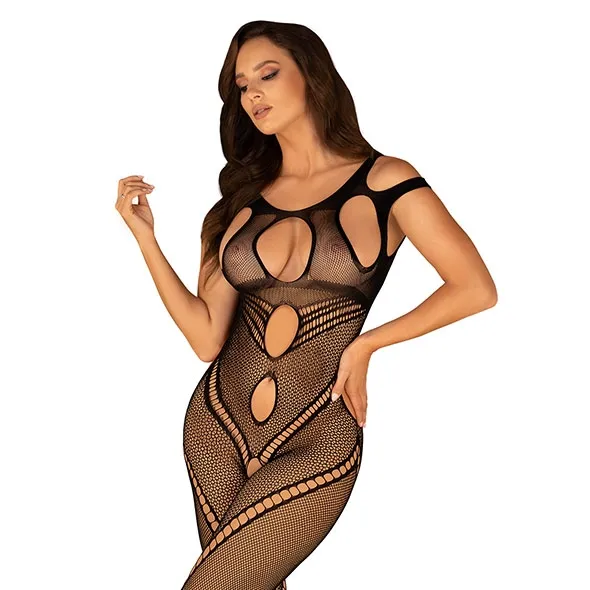 Obsessive - Seksowne Bodystocking Z Wycięciami G322 Czarne S/M/L