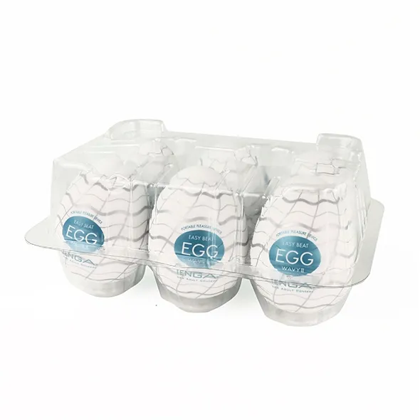 Tenga - Zestaw 6-Jednorazowych Masturbatorów Egg Wavy II