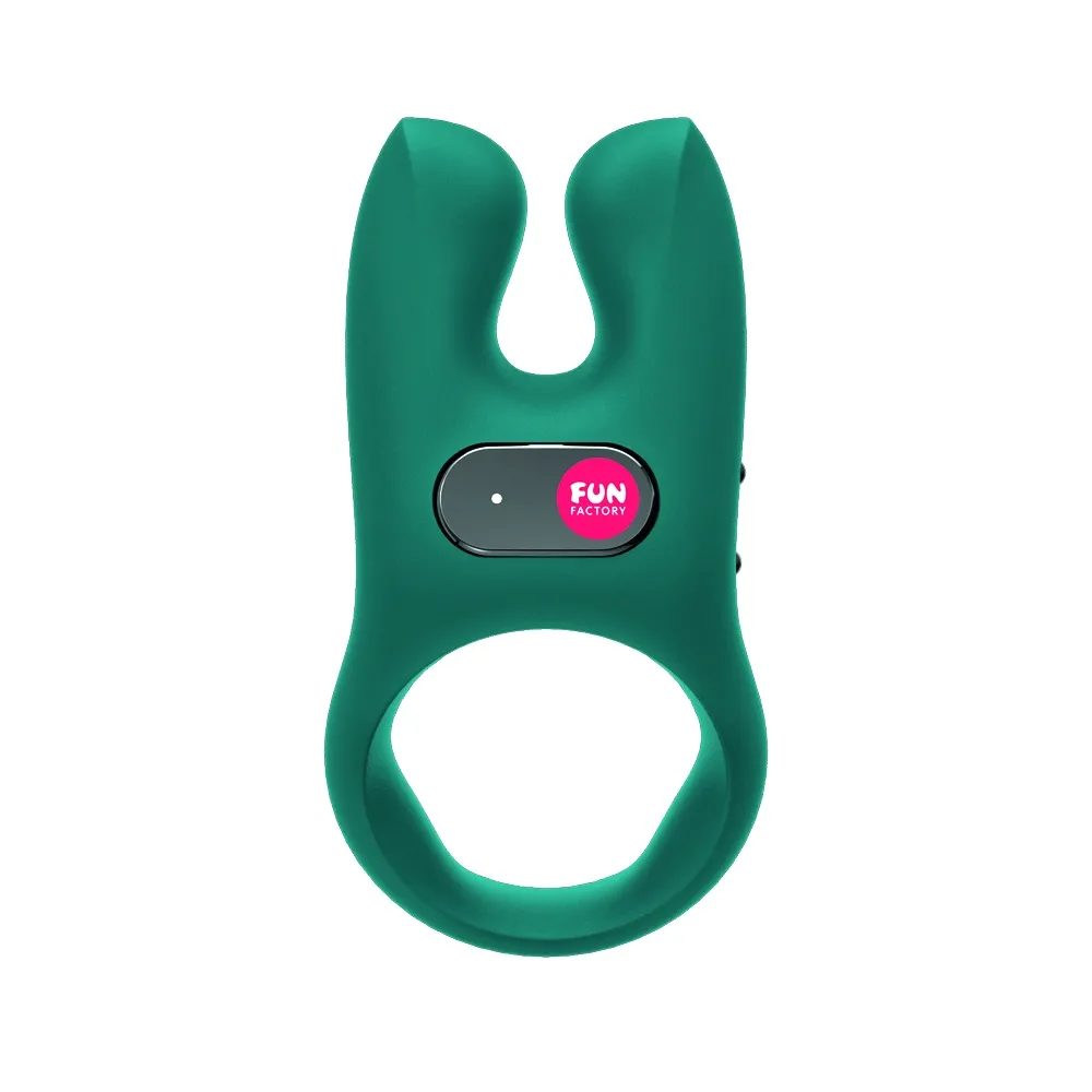 Fun Factory - Pierścień Erekcyjny Na Penisa Ze Stymulatorem Łechtaczki Zielony Nos Cock Ring