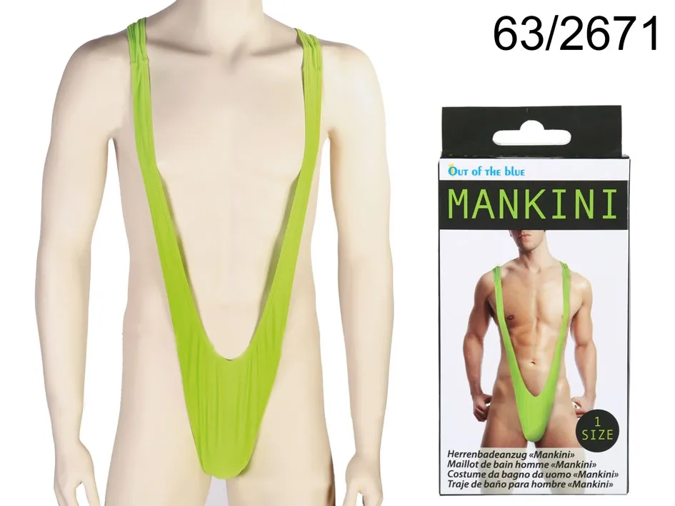 Mankini - Męski Kostium Kąpielowy ,,Strój Borata" Zielony