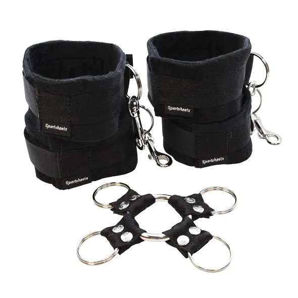 Komplet do wiązania w kołyskę - Sportsheets Hog Tie & Cuff Set