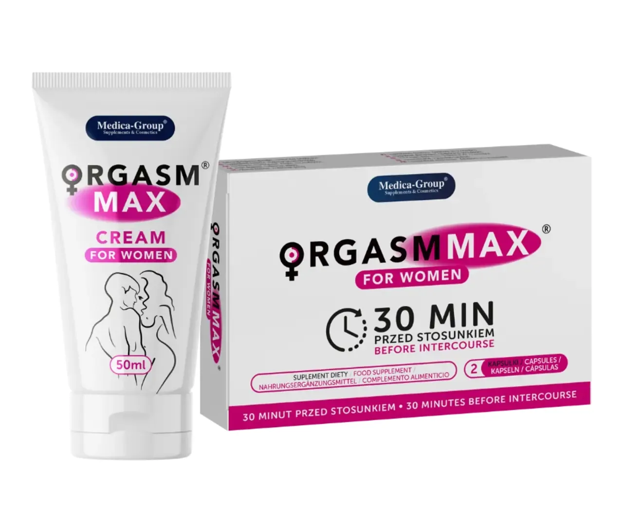 Orgasm Max for Women Kapsułki 2 szt. + Krem 50 ml ZESTAW