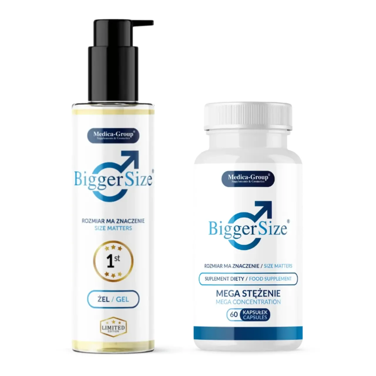 BiggerSize Żel 150 ml + Kapsułki 60 szt. ZESTAW