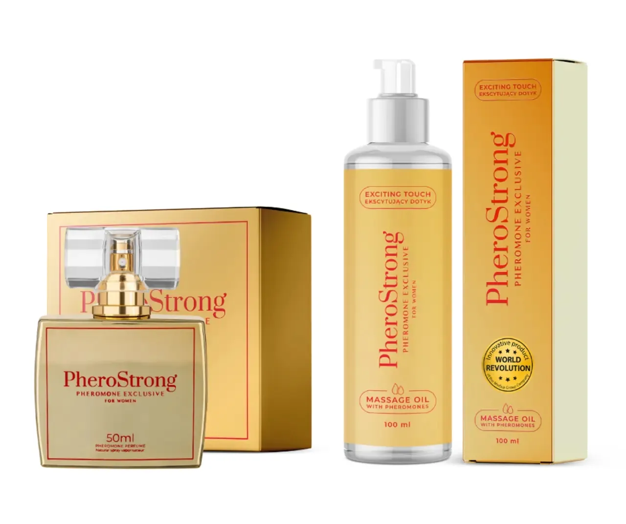 PheroStrong Exclusive for Women Perfumy 50 ml + Olejek do ciała 100 ml ZESTAW